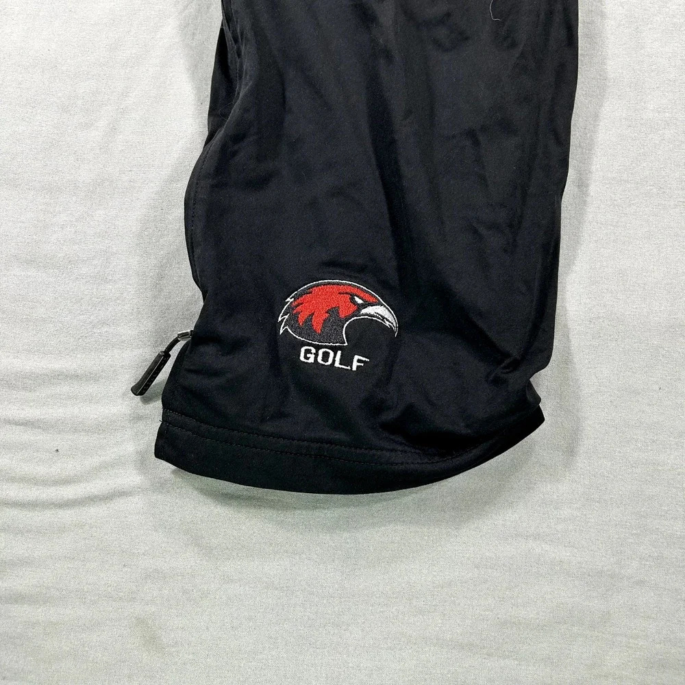 Adidas Golf Pants Mens Small Black Woven Simpson University Red Hawks‎
